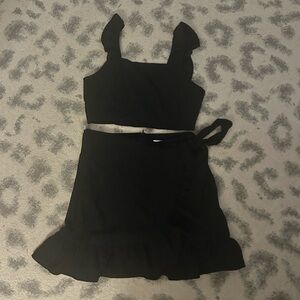 Pink Lily Elegant Black Ensemble